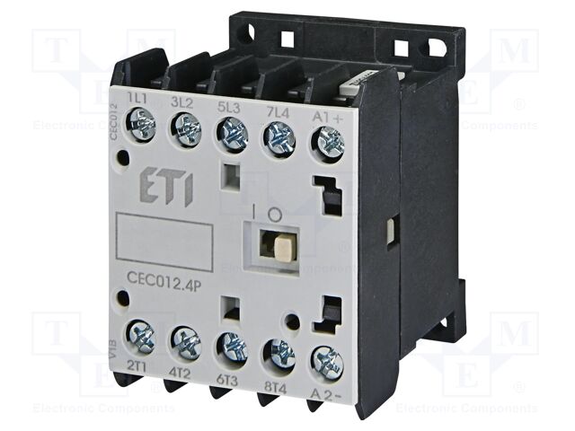 Contactor: 4-pole; NO x4; 230VAC; 22A; CEC; screw terminals; W: 48mm
