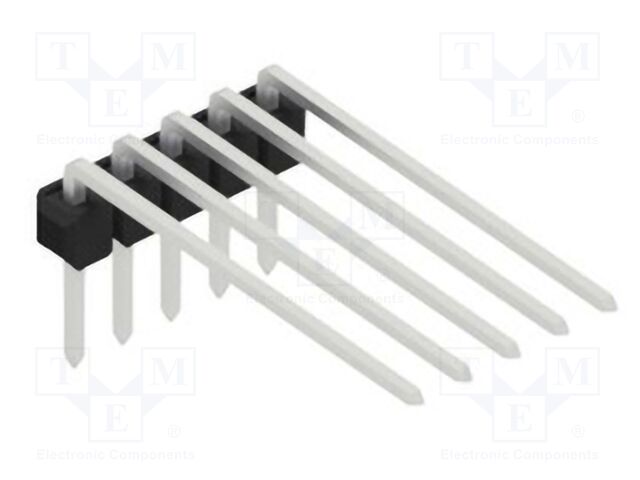 Connector: pin strips; pin header; male; PIN: 5; 2.54mm; THT; 1x5