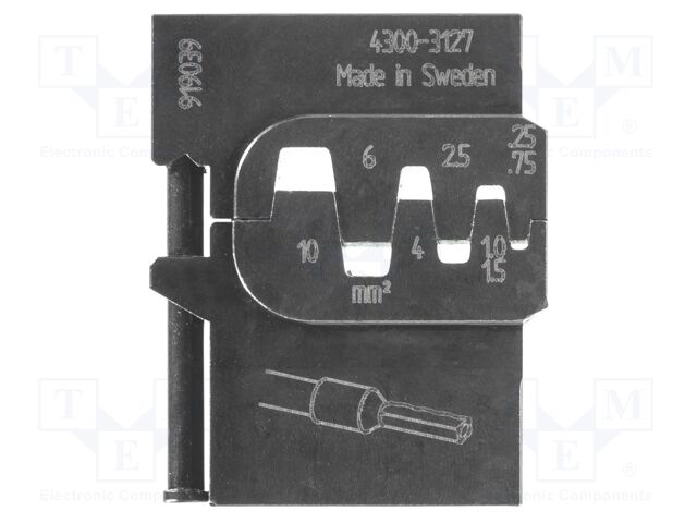 Crimping jaws; ferrule