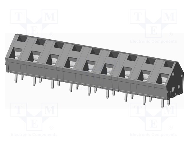 Connector: PCB terminal block; terminal; angled 45°; on PCBs