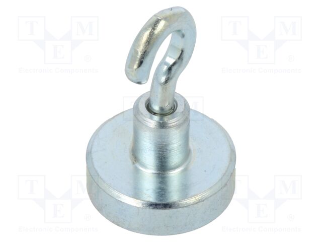 Magnet: permanent; hard ferrite; 18N; 16mm; with hook
