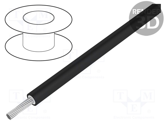 Wire; BiT 1000 solar H1Z2Z2-K,H1Z2Z2-K; stranded; Cu; 4mm2; black