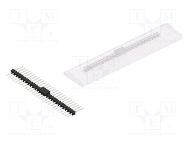 Connector: pin strips; pin header; male; PIN: 27; 2.54mm; SMT; 1x27