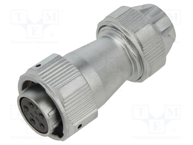 WY20; plug; male; PIN: 5; IP67; 10A; soldering; for cable; 500V; 2mm2