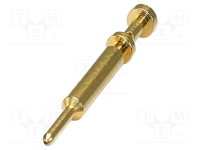 Contact; male; CuZn; gold-plated; crimped