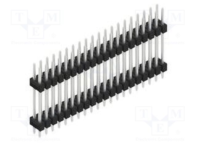 Connector: pin strips; pin header; male; PIN: 40; 2.54mm; THT; 2x20