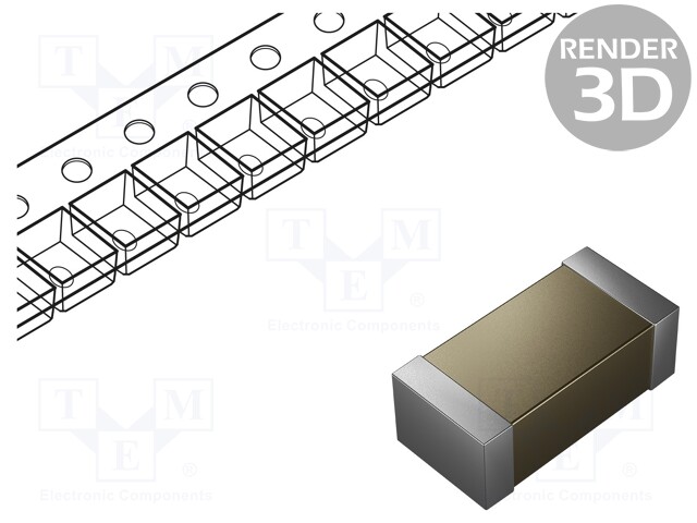 Capacitor: ceramic; 2.2nF; 250VAC; X7R; ±10%; SMD; 2211