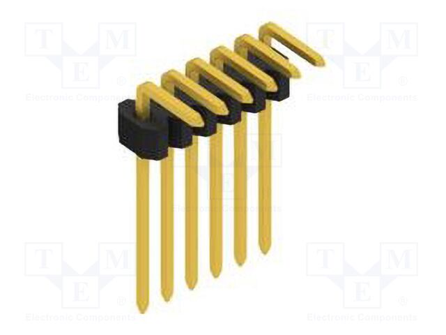 Connector: pin strips; pin header; male; PIN: 6; 1.27mm; THT; 1x6