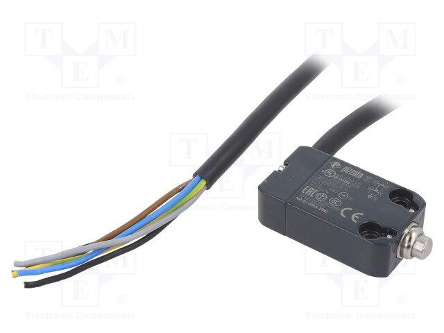 Limit switch; pin plunger Ø8mm; NO + NC; 10A; max.250VAC; lead 2m