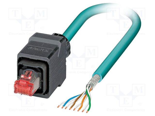 Patch cord; S/FTP; Cat 6; cables,RJ45 plug; stranded; Cu; 5m; PUR