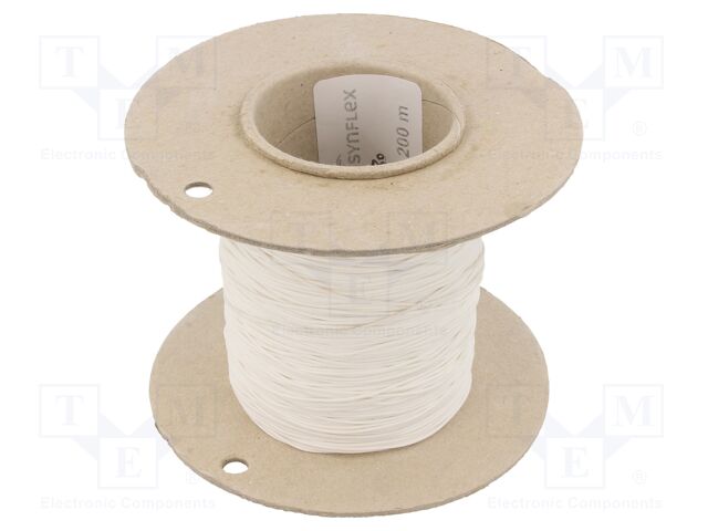 Insulating tube; Mat: silicone; white; Øint: 0.5mm