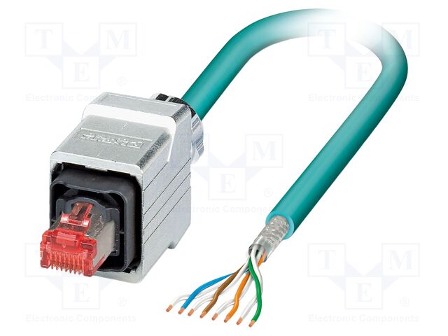 Patch cord; S/FTP; Cat 6; cables,RJ45 plug; stranded; Cu; 5m; PUR
