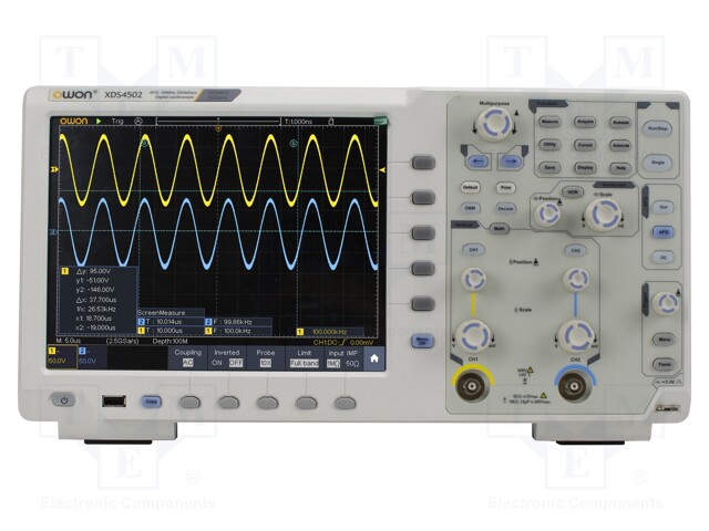 Oscilloscope: digital; Ch: 2; 350MHz; 5Gsps; 400Mpts; LCD TFT 10,4"