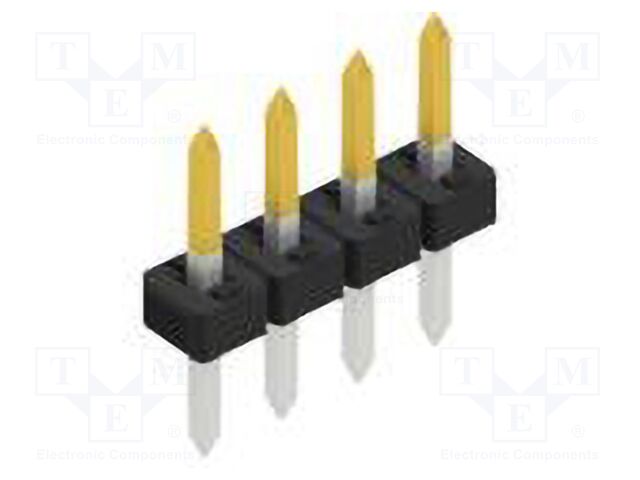 Connector: pin strips; pin header; male; PIN: 4; 2mm; THT; 1x4; 100V