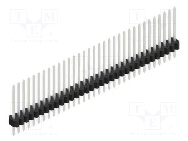 Connector: pin strips; pin header; male; PIN: 33; 1.27mm; THT; 1x33