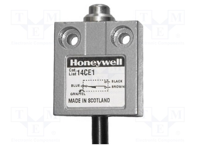 Limit switch; pin plunger Ø10mm; SPDT; 5A; max.240VAC; max.28VDC