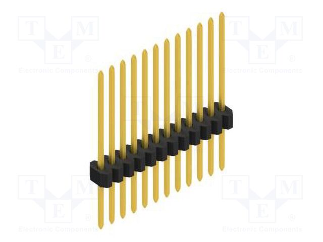 Connector: pin strips; pin header; male; PIN: 12; 1.27mm; THT; 1x12