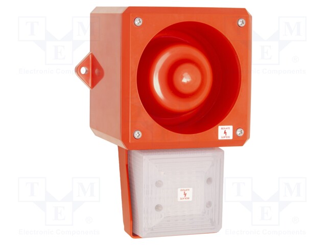 Signaller: lighting-sound; 230VAC; siren,flashing light; LED