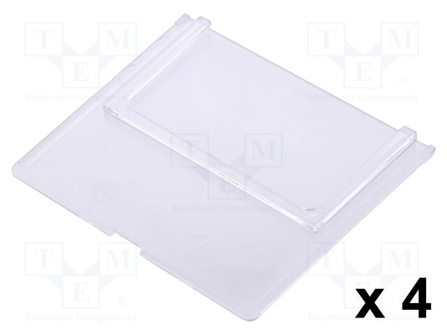 Divider; 85x1x75mm; transparent; plastic; 4pcs.