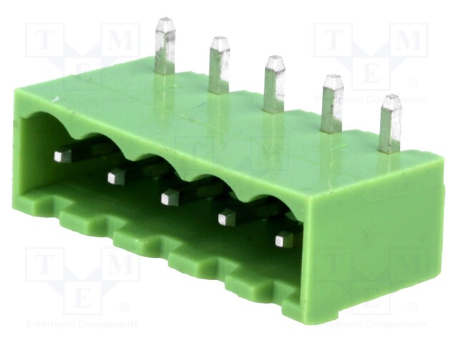 Pluggable terminal block; Contacts ph: 5mm; ways: 5; angled 90°
