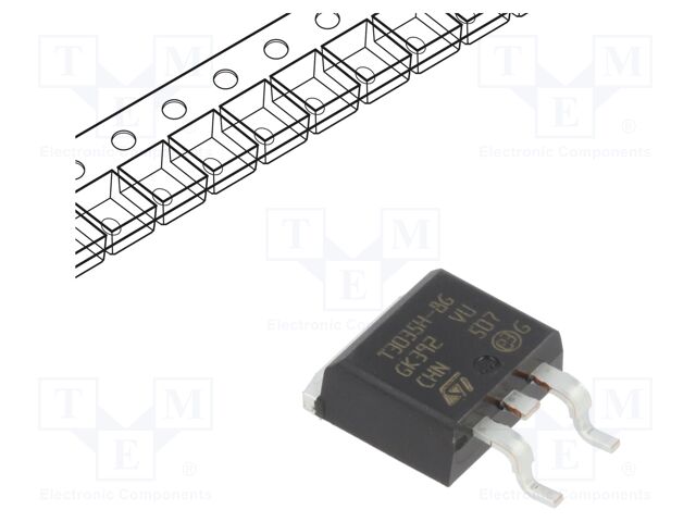 Triac, 800 V, 30 A, TO-263 (D2PAK), 35 mA, 1.3 V, 5 W