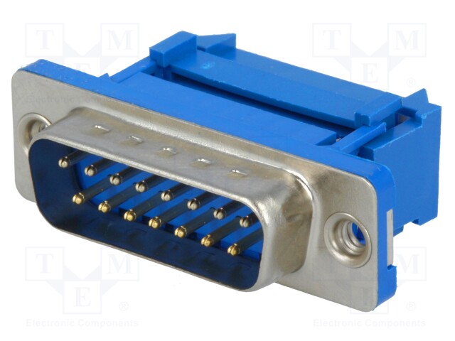 D-Sub; PIN: 15; plug; male; IDC; for ribbon cable; UNC4-40; 1.27mm