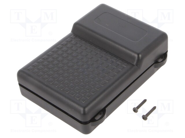 Enclosure: desktop; X: 71.6mm; Y: 97.9mm; Z: 30mm; ABS; black