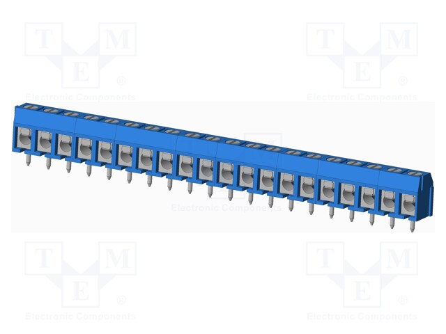 Connector: PCB terminal block; terminal; angled; Plating: tinned