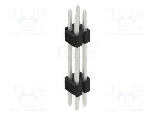 Connector: pin strips; pin header; male; PIN: 4; 1.27mm; THT; 2x2