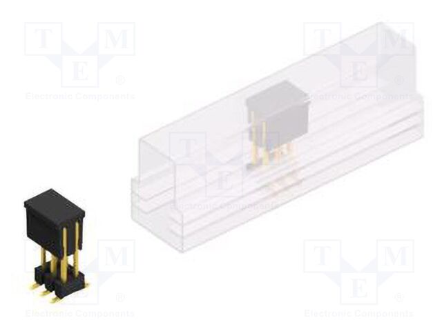 Connector: pin strips; pin header; male; PIN: 6; 2.54mm; SMT; 2x3