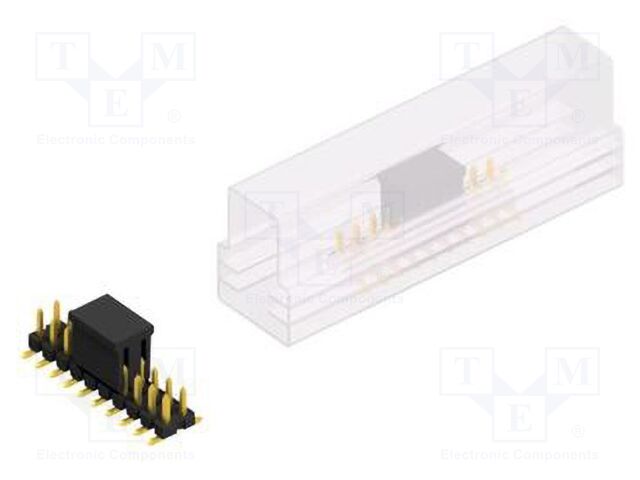 Connector: pin strips; pin header; male; PIN: 20; 2.54mm; SMT; 2x10
