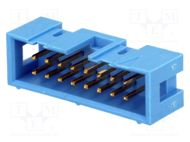 Socket; IDC; male; PIN: 16; straight; THT; gold-plated; 2.54mm