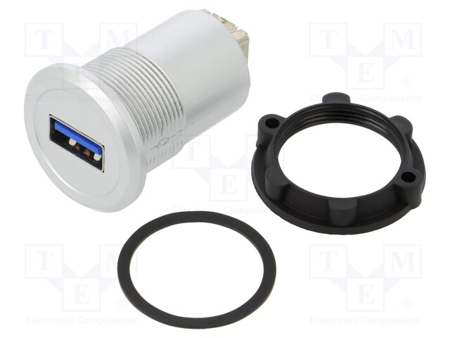 Adapter; USB A socket,USB B socket; USB 3.0; Thread: M22; 1÷10mm