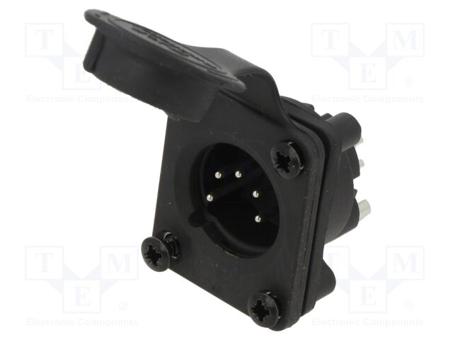 Connector: XLR; socket; male; AXS; 7.5A; 133V; PIN: 5; IP65; soldering