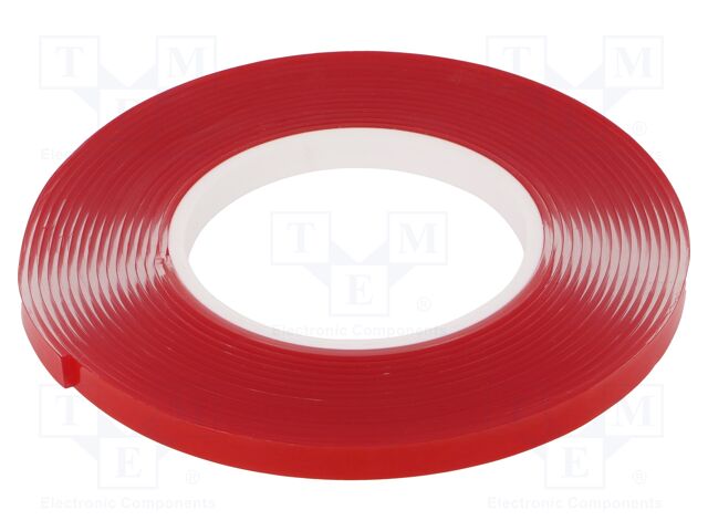 Tape: fixing; W: 9mm; L: 5.5m; Thk: 2mm; two-sided adhesive; acrylic