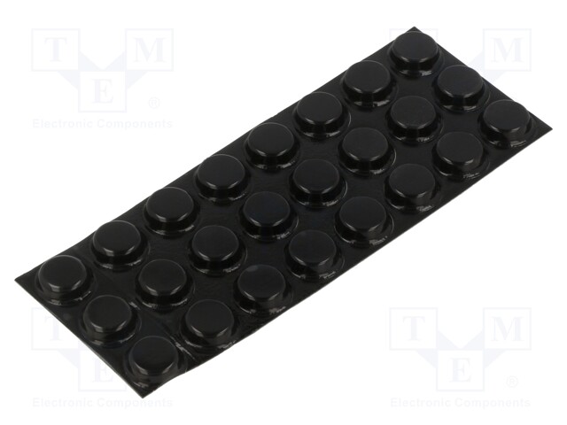 Mount.elem: self-adhesive foot; black; 24pcs.