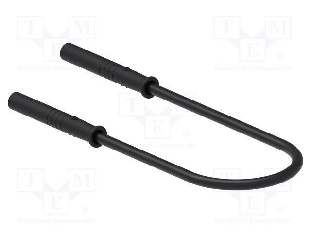 Test lead; 60VDC; 30VAC; 10A; banana socket 2mm,both sides; black