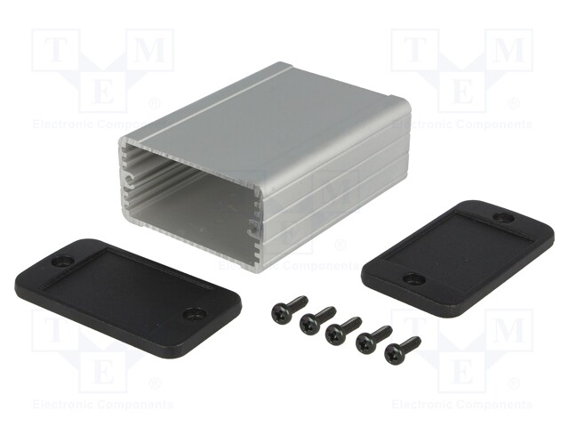 Enclosure: with panel; 1457; X: 59mm; Y: 80mm; Z: 31mm; aluminium