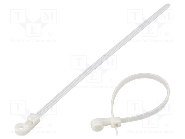 Cable tie; with fixing lugs; L: 200mm; W: 4.8mm; polyamide; 230N