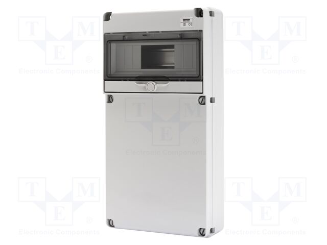 Enclosure: for modular components; IP65; wall mount; grey