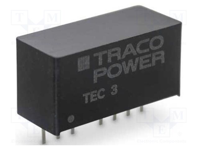 Converter: DC/DC; 3W; Uin: 9÷75VDC; Uout: 3.3VDC; Iout: 700mA; SIP8
