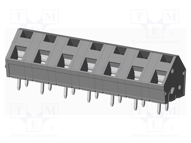 Connector: PCB terminal block; terminal; angled 45°; on PCBs