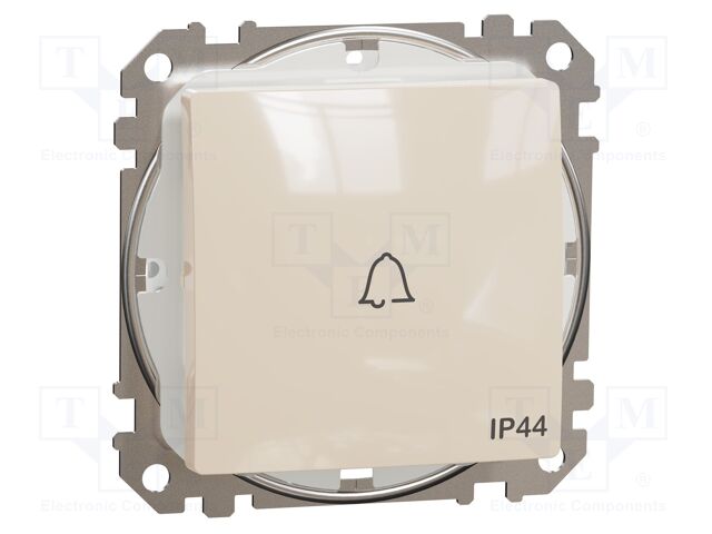 Momentary switch; Poles: 1; 250VAC; IP44; beige; monostable