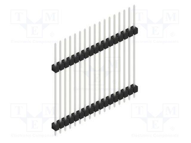 Connector: pin strips; pin header; male; PIN: 17; 2.54mm; THT; 1x17