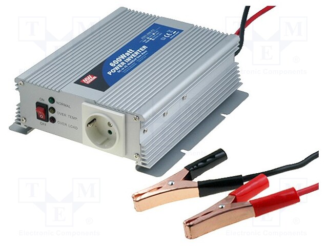 Converter: automotive dc/ac; 600W; Uout: 230VAC; Out: mains 230V