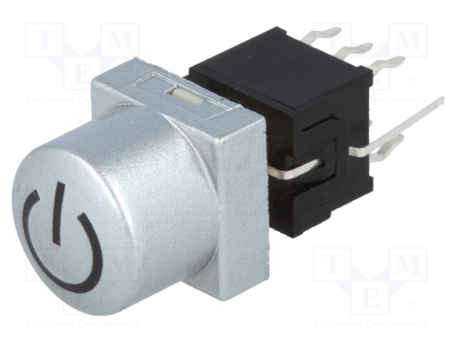 Switch: keypad; Pos: 2; DPDT; 0.1A/30VDC; silver; Illumin: LED; red