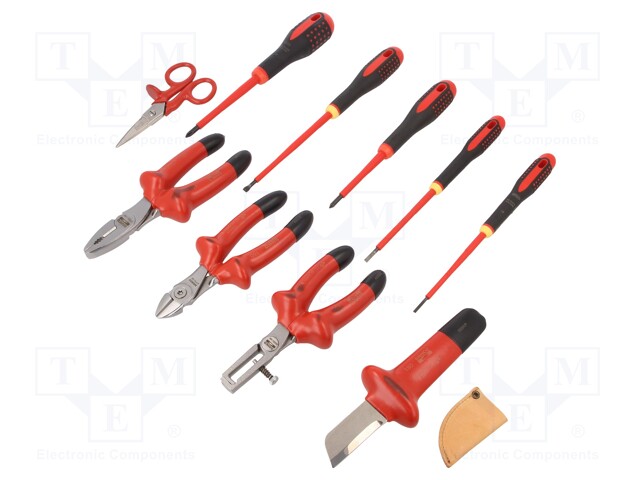 Pliers, insulation screwdrivers; Pcs: 10