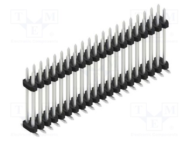 Connector: pin strips; pin header; male; PIN: 40; 2mm; SMT; 2x20