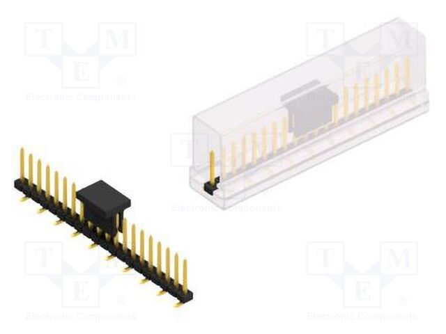 Connector: pin strips; pin header; male; PIN: 20; 2mm; SMT; 1x20