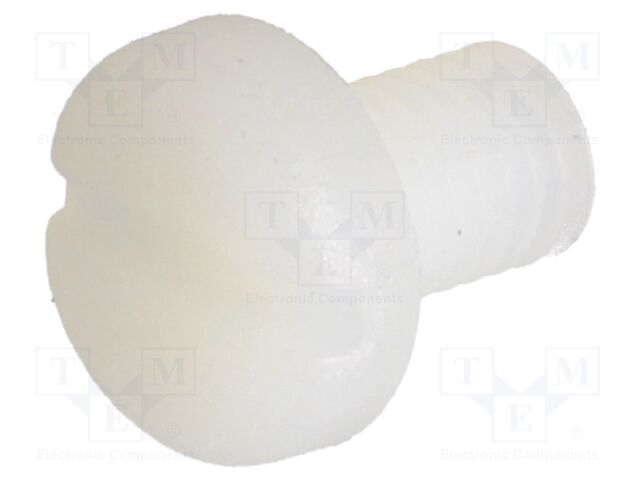 Screw; M5x8; 0.8; Head: cheese head; slotted; 1,3mm; polyamide